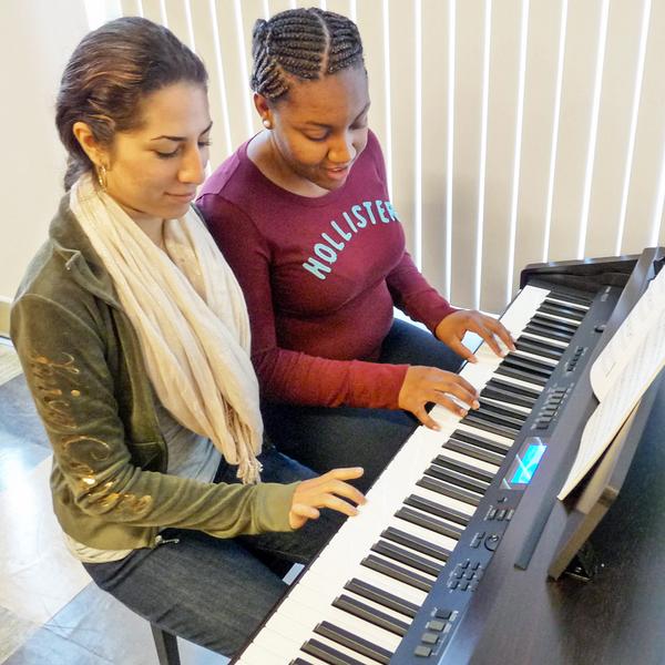 playing piano
